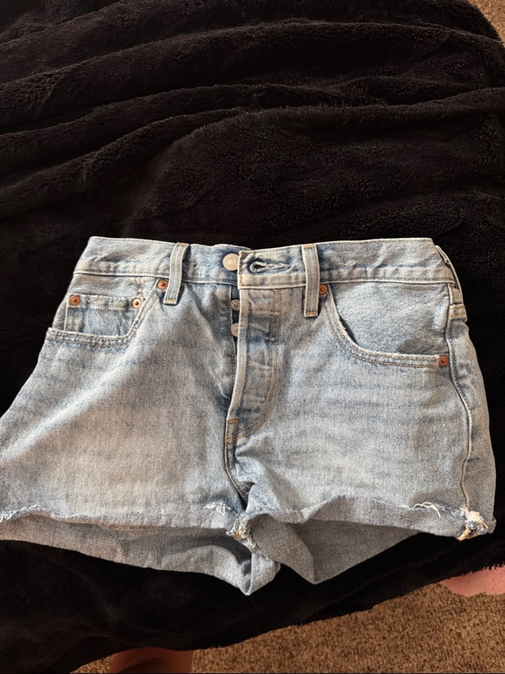 Levi’s 501 Light Blue Denim Women’s High-Rise Cutoff Shorts